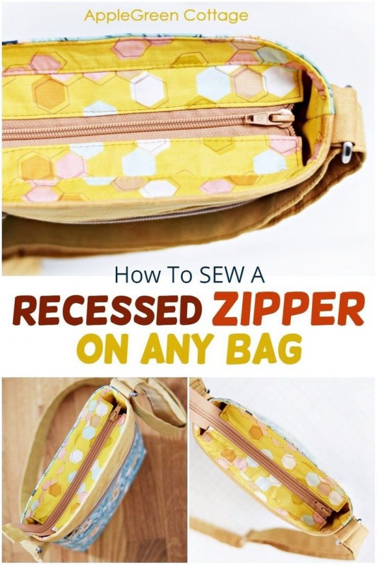 Sew a Recessed Zipper on any bag — All Sewing Ideas