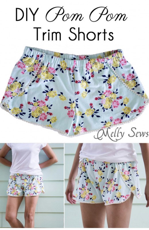 Easy Pom Pom Shorts — All Sewing Ideas